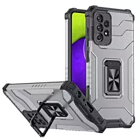 Crystal Ring Kickstand Tough Rugged Cover Samsung Galaxy A72 4G juodos spalvos