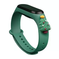 Kalėdinė apyrankė Xiaomi Mi Band 4 / Mi Band 3 Christmas silikoninė Apyrankė Bracelet žalios spalvos (Christmas Tree 2)