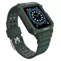 Protect apyrankė su dėklu Apple Watch 7 / SE (45/44 / 42mm) Dėklas Armored Watch žalios spalvos