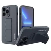 Wozinsky silikoninis su stoveliu Apple iPhone 13 mini dėklas telefonui mėlynos spalvos
