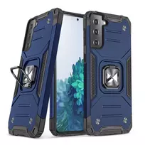 Wozinsky Ring Armor Tough Hybrid + Magnetic Mount Samsung Galaxy S22 + (S22 Plus) dėklas telefonui mėlynos spalvos