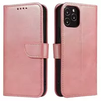 Magnet elegant flip su stoveliu Xiaomi Redmi Note 11 Pro+ 5G (China) / 11 Pro 5G (China) / Mi11i HyperCharge / Poco X4 NFC 5G dėklas telefonui rožinės spalvos