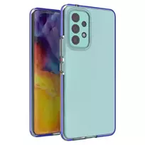 Spring gel a colored frame the Samsung Galaxy A73 dark dėklas telefonui mėlynos spalvos