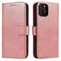 Magnet elegant with a flap and su stoveliu Samsung Galaxy A03s (166.5) dėklas telefonui rožinės spalvos