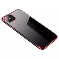 Clear Color Gel TPU metallic frame Xiaomi Redmi Note 11S / Note 11 dėklas telefonui raudonos spalvos