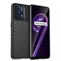 Thunder lankstus šarvuotas Realme 9 Pro + (9 Pro Plus) dėklas telefonui juodos spalvos