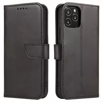 Magnet elegant atverčiamas stand dėklas telefonui Samsung Galaxy M53 5G juodos spalvos