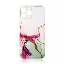 Marmurinis iPhone 12 Pro Max gelinis dėklas, mėtų spalvos marmuras