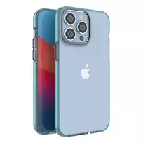 Spring Apple iPhone 14 Pro Max silikoninis su rėmeliu light dėklas telefonui mėlynos spalvos