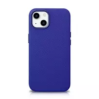 iCarer Litchi Premium Leather Apple iPhone 14 Plus Magnetic Leather with MagSafe dėklas telefonui mėlynos spalvos (WMI14220711-DB)