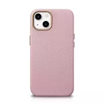 iCarer Litchi Premium Leather Apple iPhone 14 Plus Magnetic Leather with MagSafe dėklas telefonui rožinės spalvos (WMI14220711-PK)