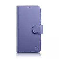 iCarer Wallet 2in1 Apple iPhone 14 Pro Anti-RFID Leather atverčiamas Light dėklas telefonui violetinės spalvos (WMI14220726-LP)