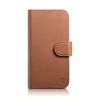 iCarer Wallet 2in1 Apple iPhone 14 Plus Anti-RFID Leather atverčiamas dėklas telefonui rudos spalvos (WMI14220727-BN)