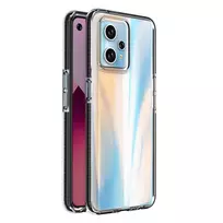 Spring Realme 9 Pro+ / Realme 9 silikoninis frame dėklas telefonui juodos spalvos