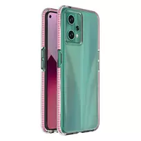Spring Realme 9 Pro silikoninis frame light dėklas telefonui rožinės spalvos