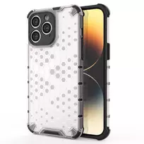 Honeycomb Apple iPhone 14 Pro Max armored hybrid dėklas telefonui skaidrus