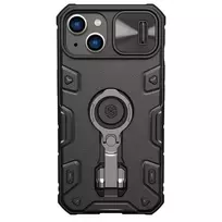 Nillkin CamShield Armor Pro Magnetic Apple iPhone 14 Plus MagSafe armored stand ring dėklas telefonui juodos spalvos
