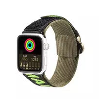 Dux Ducis apyrankė (Outdoor Version) Apple Watch Ultra apyrankė, SE, 9, 8, 7, 6, 5, 4, 3, 2, 1 (49, 45, 44, 42 mm) Nylon juodos ir žalios spalvos