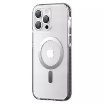 Kingxbar PQY Ice Crystal Series magnetic Apple iPhone 14 Pro MagSafe dėklas telefonui pilkos spalvos