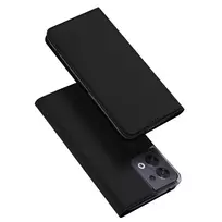 Dux Ducis Skin Pro Oppo Reno 8 atverčiamas card wallet su stoveliu dėklas telefonui juodos spalvos