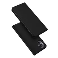 Dux Ducis Skin Pro Realme 10 Pro+ atverčiamas card wallet su stoveliu dėklas telefonui juodos spalvos