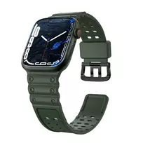 Apyrankė Triple Protection Apple Watch SE, 9, 8, 7, 6, 5, 4, 3, 2, 1 (41, 40, 38 mm) žalios spalvos