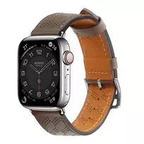 Apyrankė Leather Apple Watch SE, 9, 8, 7, 6, 5, 4, 3, 2, 1 (41, 40, 38 mm) rudos spalvos