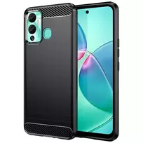 Carbon Infinix Hot 12 Play NFC / Hot 12 Play flexible silikoninis carbon dėklas telefonui juodos spalvos