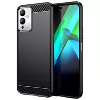 Carbon Infinix Note 12i flexible silikoninis carbon dėklas telefonui juodos spalvos