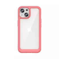 Apple iPhone 15 Plus Outer Space reinforced flexible frame – dėklas telefonui raudonos spalvos