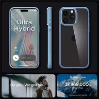 Spigen Crystal Hybrid, sierra dėklas telefonui mėlynos spalvos – Apple iPhone 15 Pro Max