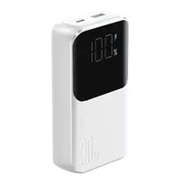 Mini power bank su integruotu kabeliss Joyroom JR-PBC06 30W 10000mAh – baltos spalvos