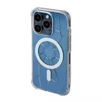 MagSafe Kingxbar PQY Crack Series silikoninis Apple iPhone 15 Pro Max – dėklas telefonui skaidrus