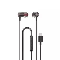 Dudao X1PROT į ausis įkišamos laidinės USB-C ausinės 1.2 m – juodos spalvos