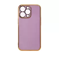 Lighting Color Xiaomi Redmi Note 11 gel cover with gold frame dėklas telefonui violetinės spalvos