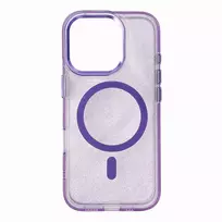 Glitter MagSafe Apple iPhone 16 Pro Max – dėklas telefonui violetinės spalvos