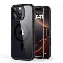 ESR Classic Hybrid Halolock MagSafe + Tempered Glass Apple iPhone 16 Pro – dėklas telefonui skaidrus with dėklas telefonui juodos spalvos Frame