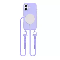 Tech-Protect MagNecklace MagSafe su dirželiu iPhone 16 – dėklas telefonui, violetinės spalvos