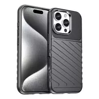 Thunder Apple iPhone 16 Pro silikoninis – dėklas telefonui juodos spalvos