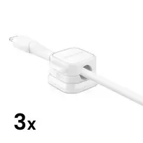 Joyroom JR-ZS368 magnetic cable organizer – white (3 pcs.)