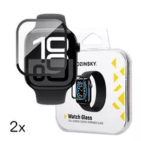 Wozinsky Full Glue Apsauginis stiklas with Black Frame Apple Watch Series 10 46mm (2 vnt.)