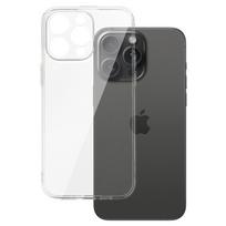 Galinis dangtelis 2 mm idealiai tinkantis Apple iPhone 15 Pro skaidrus