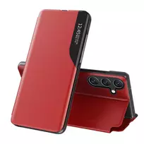 Eco Leather View Case Samsung Galaxy S25 Plus dėklas telefonui raudonos spalvos