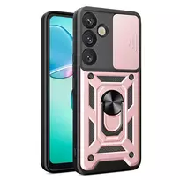 Hybrid Armor Camshield Samsung Galaxy S25 Plus – dėklas telefonui rožinės spalvos