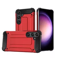 Hybrid Armor Camshield Samsung Galaxy S25 Plus dėklas telefonui raudonos spalvos