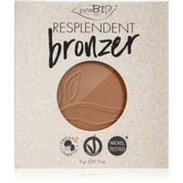 puroBIO Cosmetics Resplendent bronzinė pudra užpildas atspalvis 01 Pale Brown 9 g