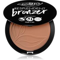 puroBIO Cosmetics Resplendent bronzinė pudra , matinio efekto atspalvis 05 Warm Brown 9 g