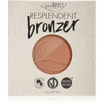 puroBIO Cosmetics Resplendent bronzinė pudra užpildas atspalvis 05 Warm Brown 9 g