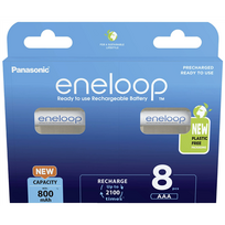 Panasonic Eneloop AAA 750mAh, 8pcs.