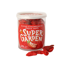 Šaltyje džiovintos braškių juostelės SUPER GARDEN, 20 g